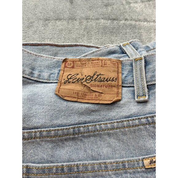 Vintage Levis Strauss 519 Mens 39x30.5 Signature Regular Fit Jeans Light Wash - Picture 8 of 14